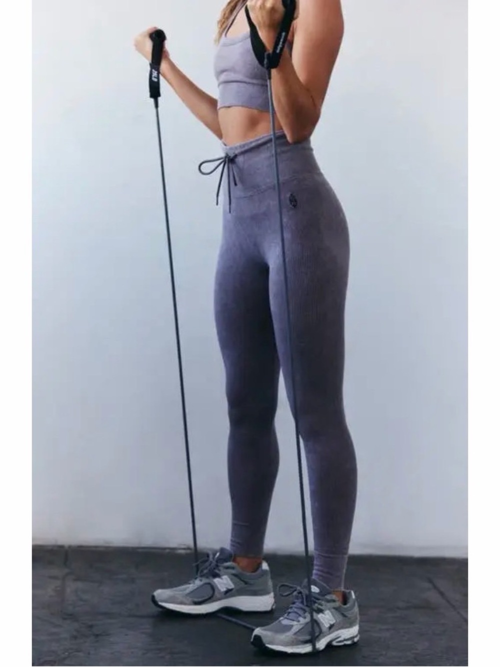 Free People Movement Go To Leggings Grey Charcoal Textured High Waist Size XS/S